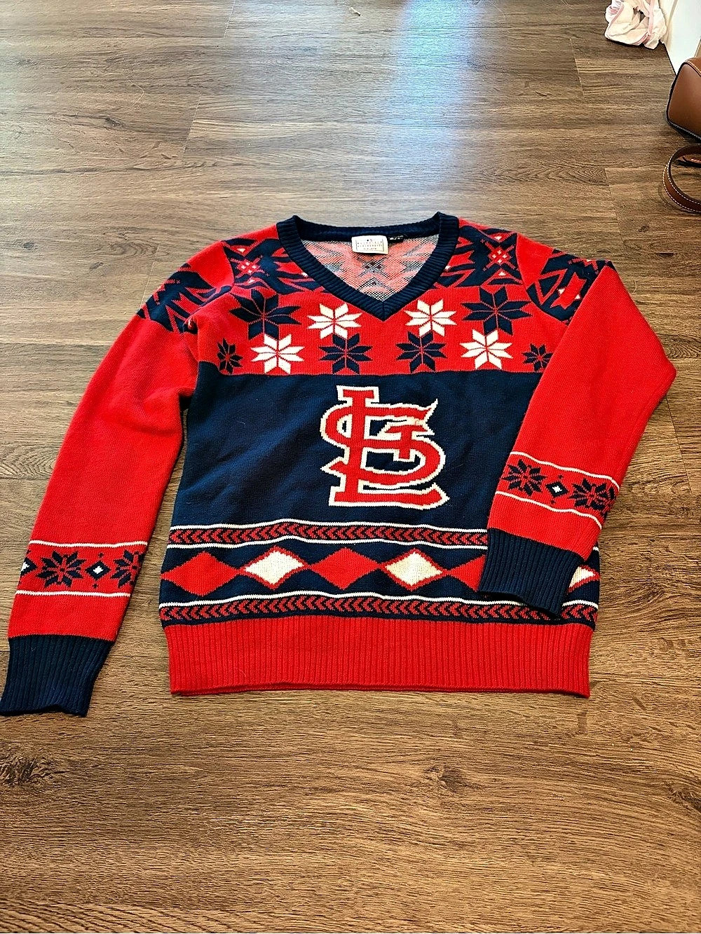 Klew MLB St. Louis Cardinals Crewneck Sweater Red & Blue Small Like New